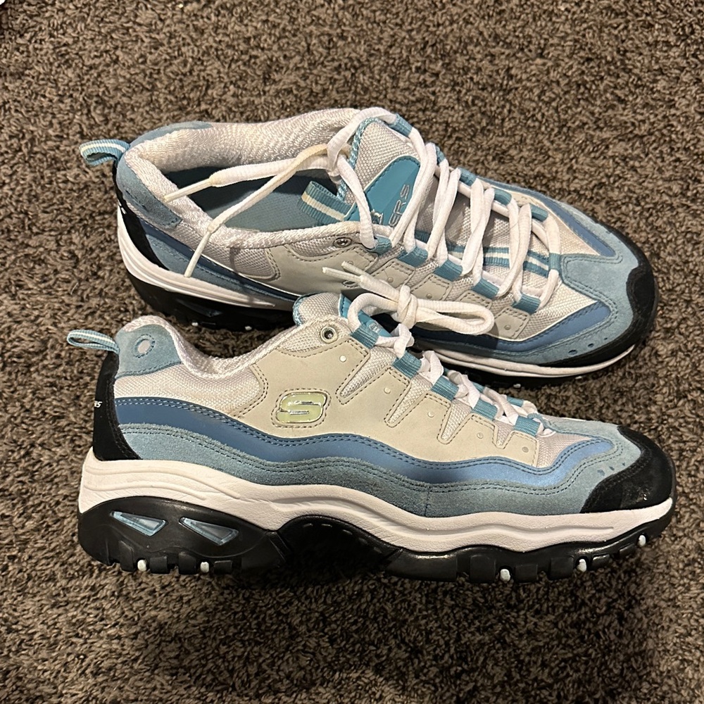 Skechers Light Blue and White Athletic Shoes size 9 women’s . Mint